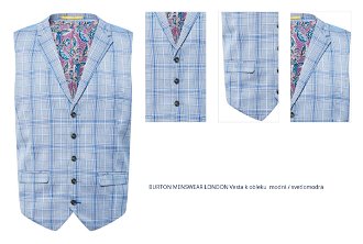 BURTON MENSWEAR LONDON Vesta k obleku  modrá / svetlomodrá 1
