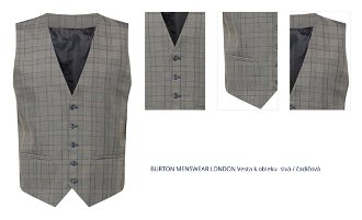 BURTON MENSWEAR LONDON Vesta k obleku  sivá / čadičová 1