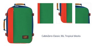 CabinZero Classic 36L Tropical blocks 1