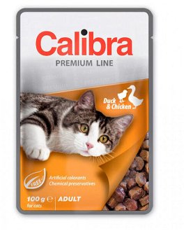 Calibra cat kapsička Premium Adult kačka a kura 100 g