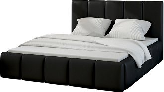 Čalúnená manželská posteľ Evora 180 - čierna (Soft 11)