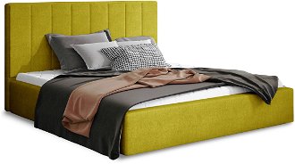 Čalúnená manželská posteľ s roštom Ante 180 - žltá