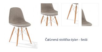 Čalúnená stolička dylan - šedá 1