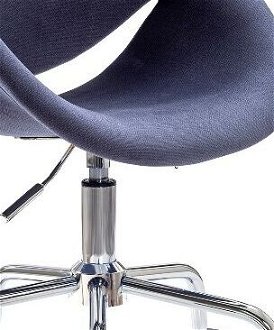Čalúnená stolička na kolieskach celeste - tmavo modrá 5