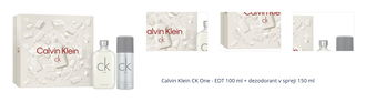 Calvin Klein CK One - EDT 100 ml + dezodorant v spreji 150 ml 1