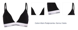 Calvin Klein Underwear Podprsenka  čierna melírovaná / biela 1