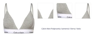Calvin Klein Podprsenka  kamenná / čierna / biela 1