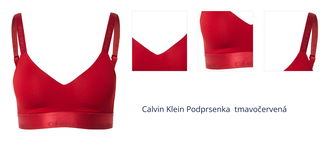 Calvin Klein Podprsenka  tmavočervená 1