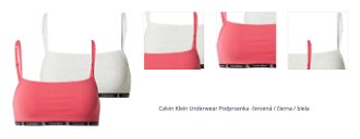 Calvin Klein Underwear Podprsenka  červená / čierna / biela 1