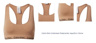 Calvin Klein Underwear Podprsenka  kapučíno / čierna 1