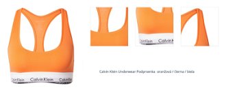 Calvin Klein Underwear Podprsenka  oranžová / čierna / biela 1
