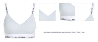 Calvin Klein Underwear Podprsenka  pastelovo modrá / čierna / biela 1