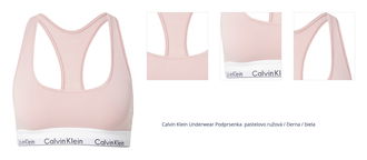 Calvin Klein Underwear Podprsenka  svetlosivá / pastelovo ružová / čierna / biela 1