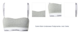 Calvin Klein Underwear Podprsenka  sivá / biela 1