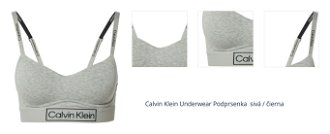 Calvin Klein Underwear Podprsenka  sivá melírovaná / čierna 1