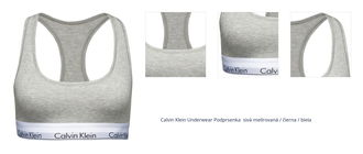 Calvin Klein Underwear Podprsenka  sivá melírovaná / čierna / biela 1