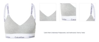 Calvin Klein Underwear Podprsenka  sivá melírovaná / čierna / biela 1