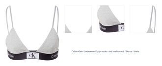 Calvin Klein Underwear Podprsenka  sivá melírovaná / čierna / biela 1