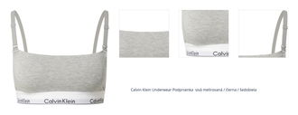 Calvin Klein Underwear Podprsenka  sivá melírovaná / čierna / šedobiela 1