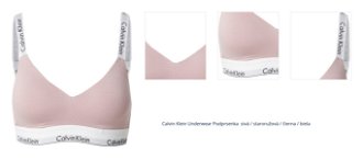 Calvin Klein Underwear Podprsenka  sivá / staroružová / čierna / biela 1
