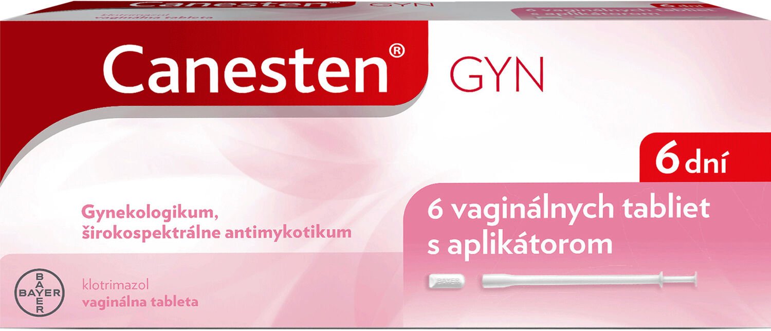 Canesten GYN 6 dní 100 mg, 1 x 6 tabliet