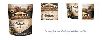 Carnilove Dog Pouch Paté bizón s plátkami ruží 300 g 1