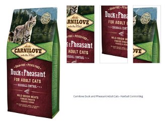Carnilove Duck and Pheasant Adult Cats - Hairball Control 6kg 1