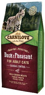 Carnilove Duck and Pheasant Adult Cats - Hairball Control 6kg