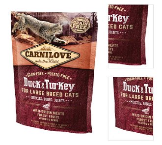 Carnilove Duck and Turkey Large Breed Cats - Muscles, Bones, Joints 400g 3