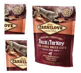 Carnilove Duck and Turkey Large Breed Cats - Muscles, Bones, Joints 400g 4