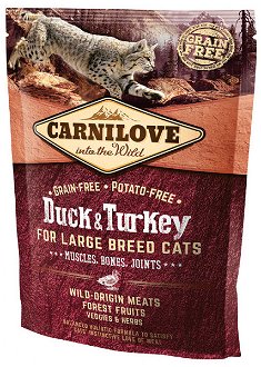 Carnilove Duck and Turkey Large Breed Cats - Muscles, Bones, Joints 400g 2