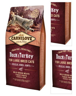 Carnilove Duck and Turkey Large Breed Cats - Muscles ,Bones, Joints 6kg 3