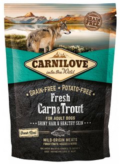 Carnilove Fresh Carp a Trout Shiny Hair a Healthy Skin for Adult dogs 1,5 kg