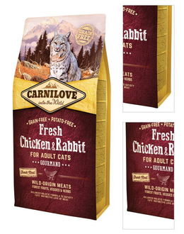 Carnilove Fresh Chicken a Rabbit Gourmand for Adult cats 6 kg 3