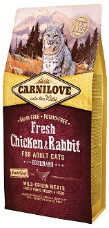 Carnilove Fresh Chicken a Rabbit Gourmand for Adult cats 6 kg