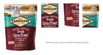 Carnilove Fresh kapor a pstruh pre sterilizovane dospele macky 400 g 1