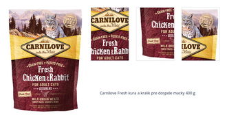 Carnilove Fresh kura a kralik pre dospele macky 400 g 1