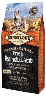 Carnilove Fresh Ostrich a Lamb Excellent Digestion for Small Breed Dogs 6 kg