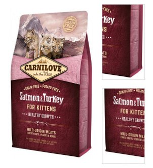 Carnilove kitten granuly Healthy Growth losos a morka 2 kg 3