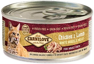 Carnilove konzerva White Muscle Meat cat kura a jahňa 100g 2