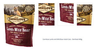 Carnilove Lamb  and  Wild Boar Adult Cats - Sterilised 400g 1