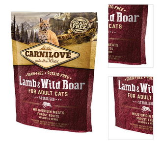 Carnilove Lamb  and  Wild Boar Adult Cats - Sterilised 400g 3