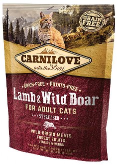 Carnilove Lamb  and  Wild Boar Adult Cats - Sterilised 400g