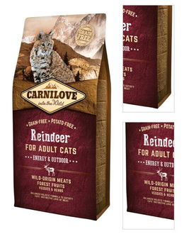 Carnilove Reindeer Adult Cats - Energy and Outdoor 6kg 3