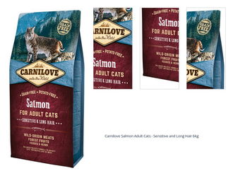 Carnilove Salmon Adult Cats - Sensitive and Long Hair 6kg 1