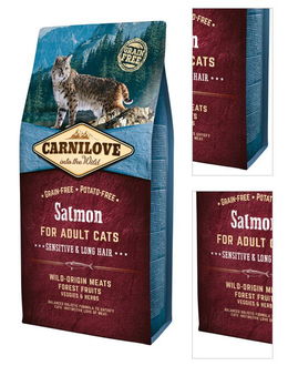 Carnilove Salmon Adult Cats - Sensitive and Long Hair 6kg 3