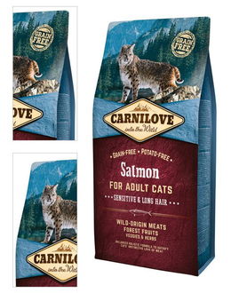 Carnilove Salmon Adult Cats - Sensitive and Long Hair 6kg 4