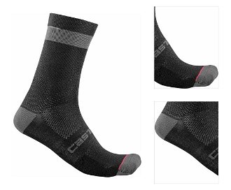 Castelli Alpha 18 Black/Dark Gray 2XL Cyklo ponožky 3