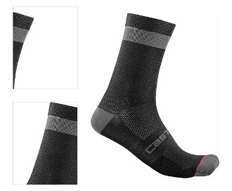 Castelli Alpha 18 Black/Dark Gray 2XL Cyklo ponožky 4