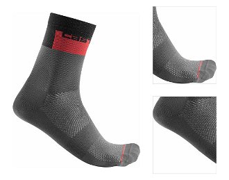 Castelli Blocco 15 Sock Dark Gray 2XL Cyklo ponožky 3